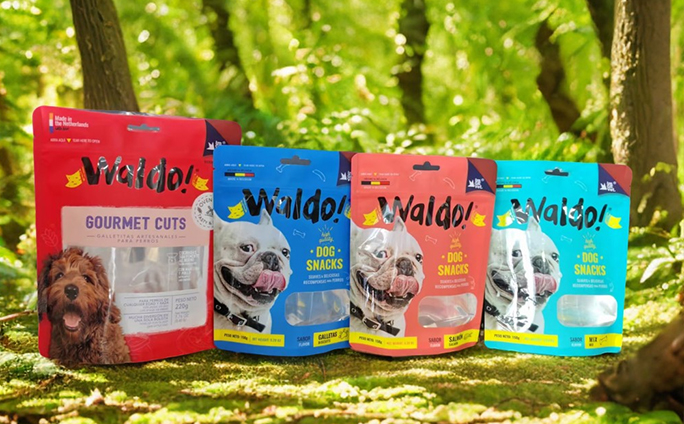 Tappe per imballaggi colorati per alimenti per animali domestici in vari design