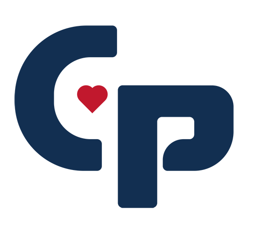 Logo CP di imballaggio colorato